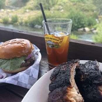 1882 Bar & Grill - Burger and 1/2 Rack of Ribs - Barbeque Near Me - Truckee, California