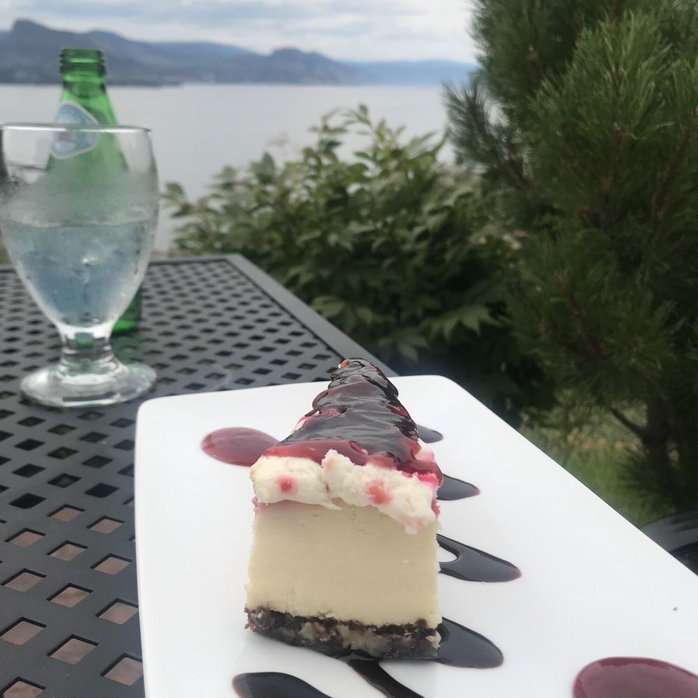 Champagne strawberry cheesecake. Probably one of the best cheesecakes I've ever had. Champagne strawberry cheesecake. Probably one of the best cheesecakes I've ever had.