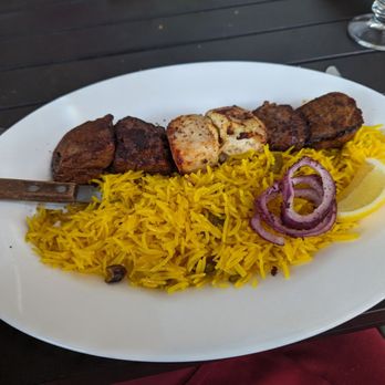 Silk Road - Combination kabob (chicken, filet mignon, and lamb) - Comfort Food Near Me - Warren, New Jersey