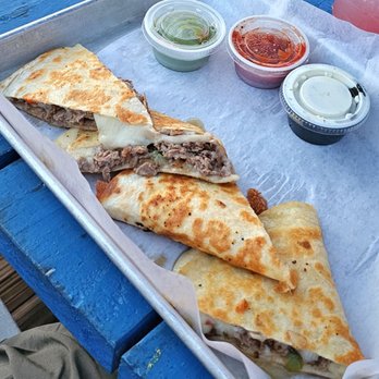 Marina Bar & Grill - La Quesadilla with steak - tasted fine, but weighed down by the amount of filling - Wine Bars Near Me - Miramar Beach, Florida Marina Bar & Grill - La Quesadilla with steak - tasted fine, but weighed down by the amount of filling - Wine Bars Near Me - Miramar Beach, Florida