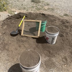 Floyd's Yard - Screen purchased to filter the soil