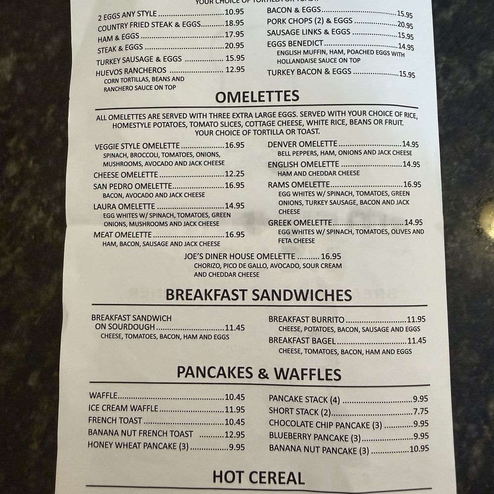 Joe's Diner House - Menu - Breakfast & Brunch Near Me - Los Angeles, California Joe's Diner House - Menu - Breakfast & Brunch Near Me - Los Angeles, California