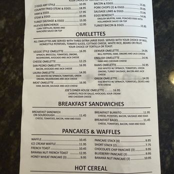 Joe's Diner House - Menu - Breakfast & Brunch Near Me - Los Angeles, California Joe's Diner House - Menu - Breakfast & Brunch Near Me - Los Angeles, California
