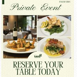 Table 42 - book your private event with us