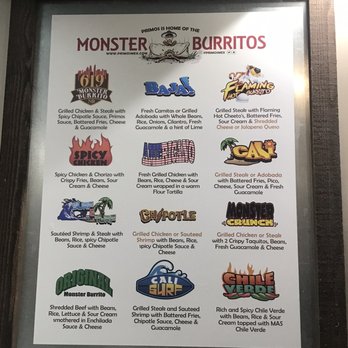 Los Primos Mexican Food - Monster Menu - Mexican Near Me - Solana Beach, California