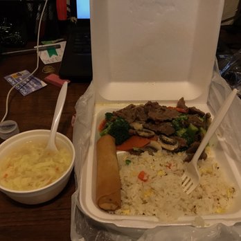 Dragon River - a takeout box with rice, meat and vegetables - Chinese Near Me - Bellingham, Washington