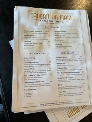 Menu photo 1 Tavern On Main Springfield, OR Menu photo 1 Tavern On Main Springfield, OR