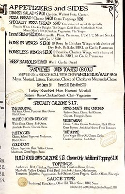 Menu photo 3 Gold Dust Pizza Copperopolis Copperopolis, CA