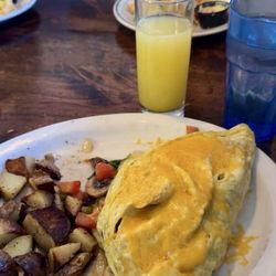 Build your own omelet with house potatoes cooked to perfection. Sourdough bread was toasted just right.