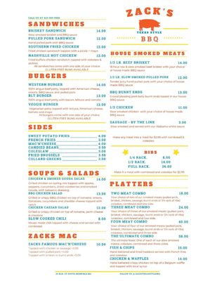 Menu photo 5 Zack’s Texas Style BBQ Deerfield, MA Menu photo 5 Zack’s Texas Style BBQ Deerfield, MA