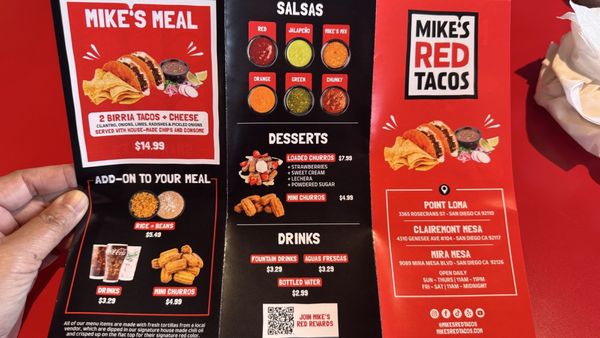 Menu photo 7 Mike's Red Tacos San Diego, CA Menu photo 7 Mike's Red Tacos San Diego, CA