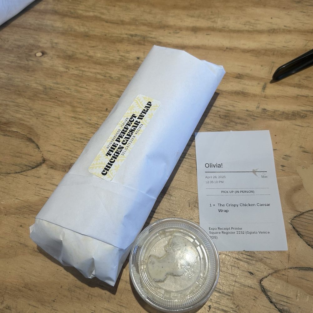 Ggiata - Venice - Chicken Caesar Wrap - Sandwiches Near Me - Los Angeles, California