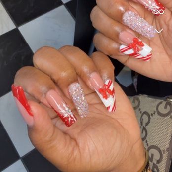 Diamond Nail Salon - My candy cane nails I love them! - Nail Salons Near Me - San Diego, California Diamond Nail Salon - My candy cane nails I love them! - Nail Salons Near Me - San Diego, California