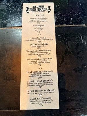 Menu photo 4 Joe Jack's Fish Shack Puerto Vallarta, JAL