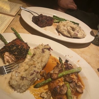 The Cheesecake Factory - Combo herb crusted salmon with chicken   Filet mignon - Desserts Near Me - Wayne, New Jersey