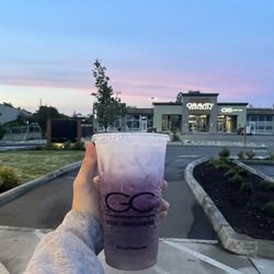 Gravity Coffee - Coconut and watermelon with purple base and coconut milk!