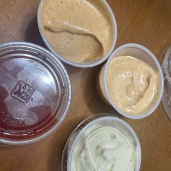 Bubba's shrimp shack - Variety of sauces - Seafood Near Me - Grafton, Virginia
