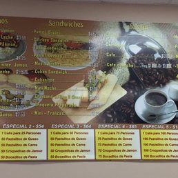 Their menu Their menu