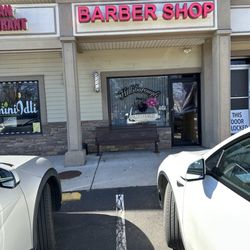 Hillsborough Barber Shop - With Barber's pole.