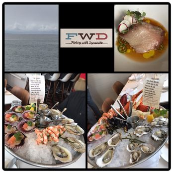 Fishing With Dynamite - Hamachi and a couple of seafood platters!  So fresh! - Seafood Near Me - Manhattan Beach, California