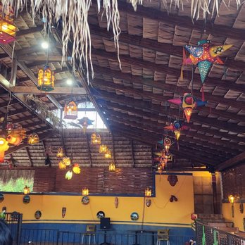 Las Guacamayas - Ceiling of the restaurant with colorful decor. - Mexican Near Me - Cabo San Lucas, BCS Las Guacamayas - Ceiling of the restaurant with colorful decor. - Mexican Near Me - Cabo San Lucas, BCS
