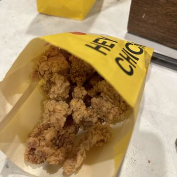 Hey Chicken - Popcorn chicken (after we ate some!) - Chicken Wings Near Me - San Jose, California