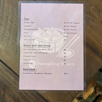 Dumpling Hours - Beverage menu - Dim Sum Near Me - Walnut Creek, California