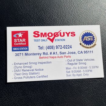 Smoguys Star Station - Smog Check Stations Near Me - San Jose, California Smoguys Star Station - Smog Check Stations Near Me - San Jose, California