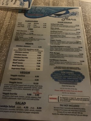 Menu photo 6 La Cambija Rincon, PR