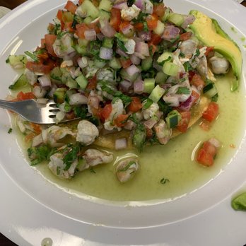 El Coco Loco Modesto - Tostada de aguachile! - Seafood Near Me - Modesto, California