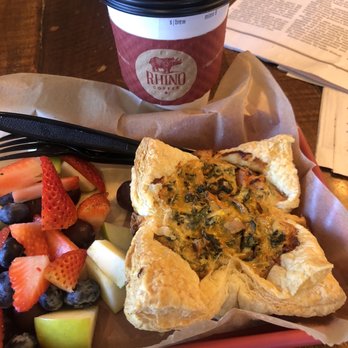 Rhino Coffee - Uptown - Quiche with fresh fruit Brewed Coffee - Coffee & Tea Near Me - Shreveport, Louisiana Rhino Coffee - Uptown - Quiche with fresh fruit Brewed Coffee - Coffee & Tea Near Me - Shreveport, Louisiana