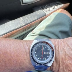 Time Zone - My 1977 seiko Pepsi chronograph.