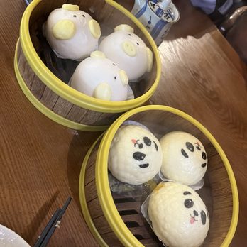 Bao - Steamed Sweet Red Bean Bao (3) and Steamed Sweet Egg Custard Bao (3) - Chinese Near Me - San Francisco, California