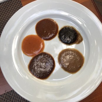 Las Quince Letras - Sample taster of 5 moles. - Oaxacan Near Me - Oaxaca, OAX Las Quince Letras - Sample taster of 5 moles. - Oaxacan Near Me - Oaxaca, OAX