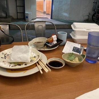 Gen Kai Sushi - Nobody thought it was necessary to pick up our used dishes until we left. Two thumbs down for this. - Japanese Near Me - Dana Point, California