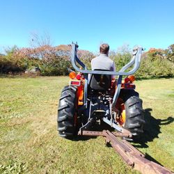 Smith Orchard - We took a ride on the tractor.