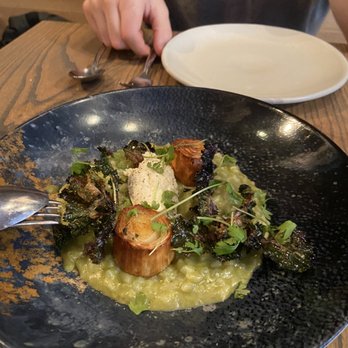 Trestle - Green risotto with leeks - New American Near Me - San Francisco, California Trestle - Green risotto with leeks - New American Near Me - San Francisco, California