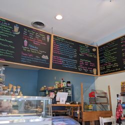Fruity Bar - Menu at counter.