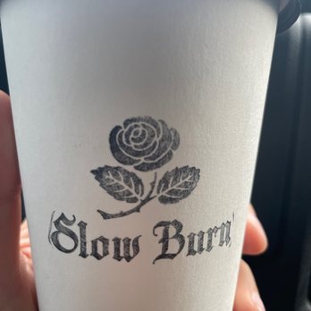 Slow Burn Coffee - Logo on the cup - Coffee Roasteries Near Me - Albuquerque, New Mexico