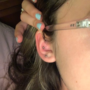 American Tattoo & Piercing Company - Conch and second hole clean and even! - Piercing Near Me - Spring, Texas