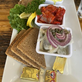 The Bit O'Denmark - Danish Herring with 3 sauces - Scandinavian Near Me - Solvang, California The Bit O'Denmark - Danish Herring with 3 sauces - Scandinavian Near Me - Solvang, California