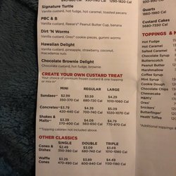 Menu- specialties and create your own treats