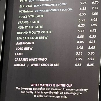 Blk Dot Coffee - Menu 12/25/2022 - Coffee & Tea Near Me - Irvine, California