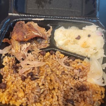 Ven Pa Ca Cafe - Hot Bar Pulled Pork, Yellow Rice, Black Beans, and Yuca. - Puerto Rican Near Me - Titusville, Florida Ven Pa Ca Cafe - Hot Bar Pulled Pork, Yellow Rice, Black Beans, and Yuca. - Puerto Rican Near Me - Titusville, Florida