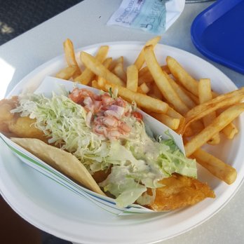 Harbor Fish & Chips - A fish taco with a side if fries!!! - Fish & Chips Near Me - Oceanside, California