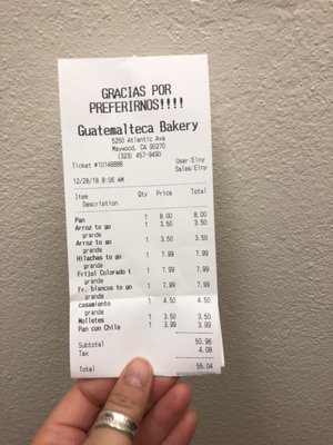 Menu photo 3 Guatemalteca Bakery & Restaurant Maywood, CA