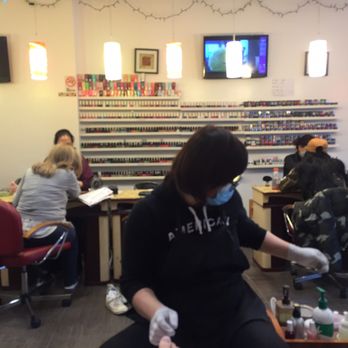 Mom's Beauty Nails - View from pedicure chair - Nail Salons Near Me - Brooklyn, New York Mom's Beauty Nails - View from pedicure chair - Nail Salons Near Me - Brooklyn, New York
