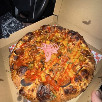 Love Amaro Pizzeria - The pizza we ordered with my boyfriends thumb in the corner LOL - Pizza Near Me - Fontana, California Love Amaro Pizzeria - The pizza we ordered with my boyfriends thumb in the corner LOL - Pizza Near Me - Fontana, California