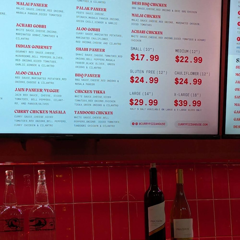 Curry Pizza House San Mateo - Menu 1 Apr 2025 - Chicken Wings Near Me - San Mateo, California
