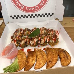 Koji2Go - Parkville market roll and crab Rangoon. Not good